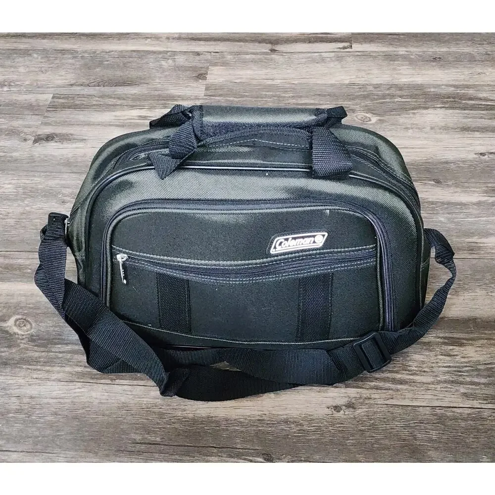 Coleman Green & Black Zip Tote Bag Travel Vacation Business School Lunch Box